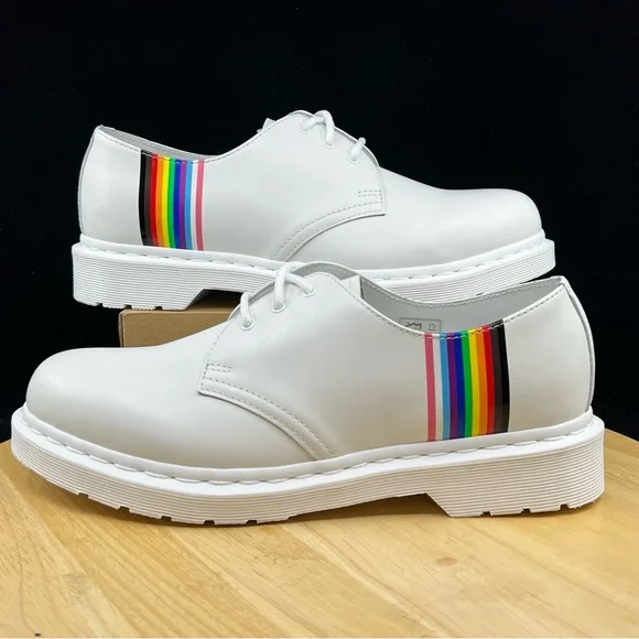 Dr Martens 27522 Pride Oxford Leather Shoes Men 9 Smooth White Dr. Martens | Shoes | Dr Martens 27522 White Smooth Leather  main image 3